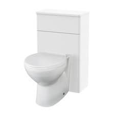 Image of Bathroom WC Unit & Back to Wall Toilet Pan Concealed Cistern & Soft Close Seat