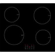 Image of electriQ 60cm 4 Zone Induction Hob – Touch Control, 9 Power Levels, Black