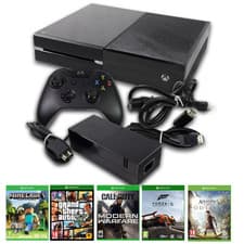 Image of Xbox One Microsoft 1TB 1540 With Remote and Cables 5 Games Refurbished 1000GB