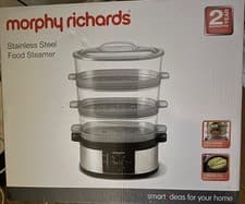 Image of Morphy Richards 3 Tier Food Steamer Three Tier Stainless Steel Food...
