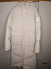 Image of Adidas Cream Big Baffle Down Coat Medium Brand New with Tags Unisex Coat Jacket