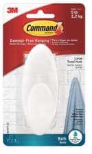 Image of Command Large Bathroom Towel Hook - Holds strongly in wet conditions Up to 2.2kg