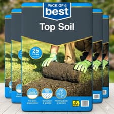 Image of Top Soil 25L Pack of 6 Multi Purpose Garden Soil Weed Free Organic Planting Com6
