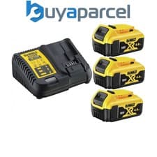 Image of 3 x Dewalt DCB182 4.0ah 18v XR Lithium Ion Battery + DCB115 Charger Power Pack
