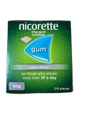 Image of Nicorette 4mg Gum. Original Flavor - 210 Piece