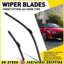 Image of Wiper Blades (Pair) Flat / Aero type fits for TOYOTA COROLLA E21 1.8 Front Set