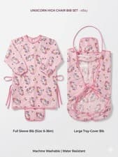 Image of Baby Waterproof Feeding Bib Set – Unicorn Design (NEW)