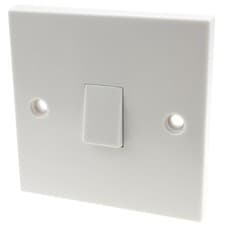 Image of Electrical UK Domestic Household Light 1 Way Single Light Switch White