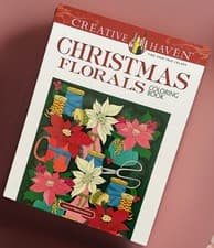 Image of Creative Haven Christmas Florals Adult Coloring Book By Jessica Mazurkiewicz