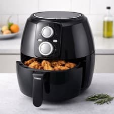Image of Tower 4L Manual Air Fryer Black 1400W Adjustable Temp & Timer – New