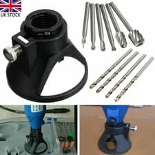 Image of Dremel Rotary Multi Tool Cutting Guide Attachment Kit HSS Router Drill Bit Set