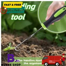 Image of Manual Weed Puller Tool Heavy Duty Garden Weeder Root Remover Long Handled Hook