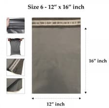 Image of Grey Mailing Bags Postage Mixed Sizes Strong Poly Self Seal Plastic Postal UK
