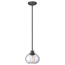 Image of 1 Bulb Ceiling Pendant Light Fitting Old Bronze LED E27 60W Bulb