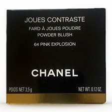 Image of Chanel Joues Contraste Powder Blush 64 Pink Explosion Cool Pink Silver Golden