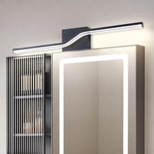 Image of EIDEARAY LED Bathroom Vanity Light, 4000K 60CM, Black Wall Sconce, Energy Class