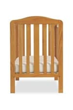 Image of MOTHERCARE DARLINGBED WITH COT TOP CHANGER - OAK FINISH with mattress & beddings