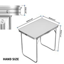 Image of Folding Table 4ft & 6ft Heavy-Duty Waterproof, Adjustable Height Camping, Picnic