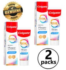 Image of 2x Colgate Total Plaque Pro Release Teeth Whitening 24h Protect Toothpaste 75ml