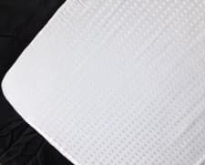 Image of Cot Fitted Sheet White Jacquard Polycotton 120cm x 60cm Pack of 2
