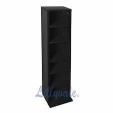 Image of Single Rack DVD Storage Tower Rack CD unit shelf org arc wood black white - SALE