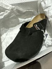Image of Birkenstock Boston Bs Black Uk Size 8 Regular Fit
