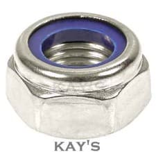 Image of NYLOC NUTS NYLON INSERT LOCKING NUTS BRIGHT ZINC PLATED DIN 985 TYPE T M3 - M30