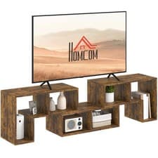 Image of HOMCOM TV Unit for TVs up to 75 Inches, Free Combination TV Stand, Brown
