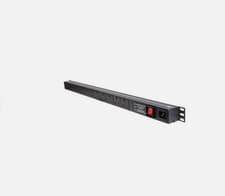 Image of LMS Data 1U 12 Way 13A Mains Sockets to Plug Vertical Surge Protected PDU