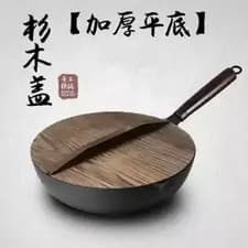 Image of Iron Wok Traditional 12.5" Carbon Steel Wok Non-Stick Pan Woks and Stir Fry Pans