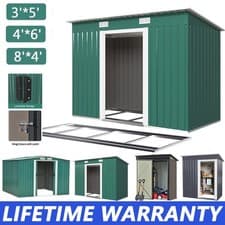 Image of Metal Garden Shed 6 X 4, 8 X 4, 8 X 6, 10 X 8 Garden Storage WITH FREE BASE New