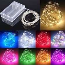 Image of Battery Operated LED Fairy Lights, 2M 3M 5M 10M Xmas String Lights Party Wedding