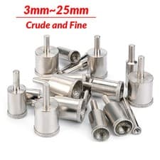 Image of Diamond Burr Grinding Bit Fine/Crude 3-25mm Spherical Concave Head Grinding Bit
