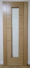 Image of White Oak Internal Prefinished Linear Panel & Glazed Doors - 24", 27", 30" & 33"