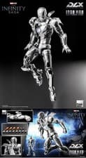 Image of Threezero DLX Iron Man Mark 2 Chrome Edition The Infinity Saga Die Cast Figure