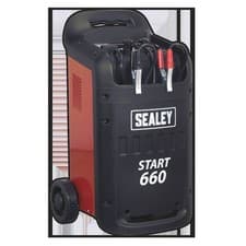 Image of Sealey START660 12V/24V/230V Battery Charger Starter Car Van Light Commercial