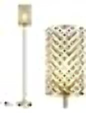 Image of Gold Floor Lamp,Elegant Crystal Floor Lamp Modern Standing Lamp with On/Off Foot