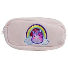 Image of Squishmallows Plush Pencil Case Pink Stationary Storage Set Soft Plush Case New