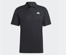 Image of Adidas Club Tennis Polo Shirt Black Mens Medium AEROREADY Moisture Wicking