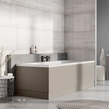 Image of Signite Matt Grey Stone Front Bath Panel - 1800mm