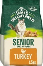 Image of James Wellbeloved - Hypoallergenic Dry Senior Cat Food - Turkey - 1.5 kg