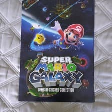 Image of Super Mario Galaxy unused official sticker collection Book Nintendo Wii 