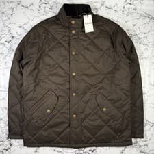 Image of BARBOUR Mens Olive Green Winter Shoveler Quilted Jacket SIZE XXL BNWT Authentic