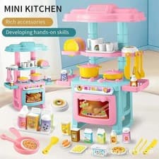 Image of Kids Cooking Kitchen Toy Set Toddler Children Pretend Kitchen Role Play Food Set