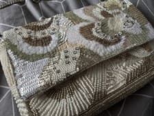 Image of Accessorize Bridal Hand-beaded Clutch Bag with Chain Strap