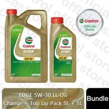 Image of Castrol EDGE 5W-30 LL Oil Change + Top up Pack, 5L + 1L