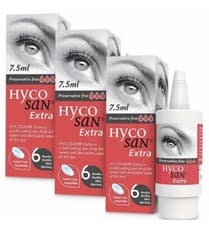 Image of Hycosan Extra 3x pack Preservative Free DRY Eye Drops RECOMMENDED BY OPTICIANS