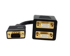Image of StarTech.com VGA to 2x VGA Video Splitter Cable M/F ( 1ft ) VGASPL1W