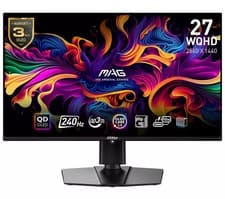 Image of MSI 27" Monitor MAG 271QPX QD-OLED Gaming Quad HD Black
