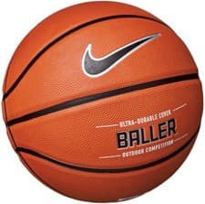 Image of Nike Baller Basketball Full Size 29.5" Ball - Amber/Black/Metallic Platinum